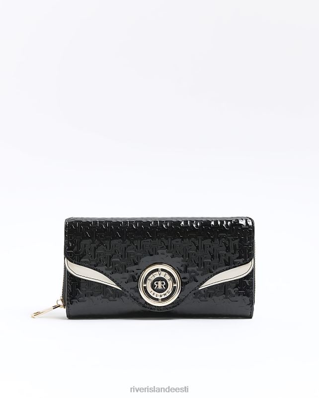 tarvikud must naised River Island patenteeritud reljeefne rahakott 44TLL846