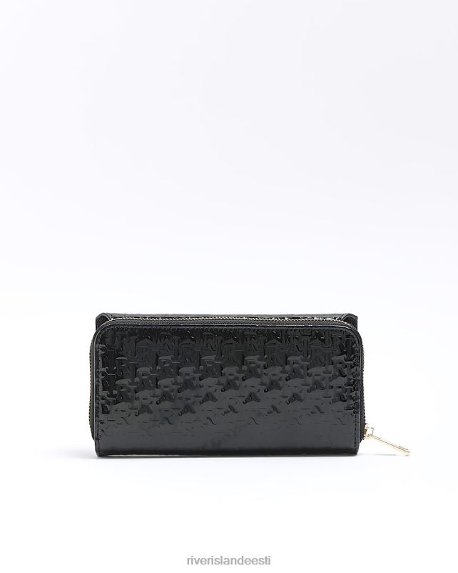 tarvikud must naised River Island patenteeritud reljeefne rahakott 44TLL846