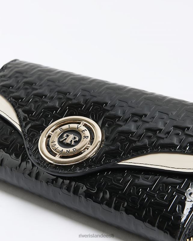 tarvikud must naised River Island patenteeritud reljeefne rahakott 44TLL846