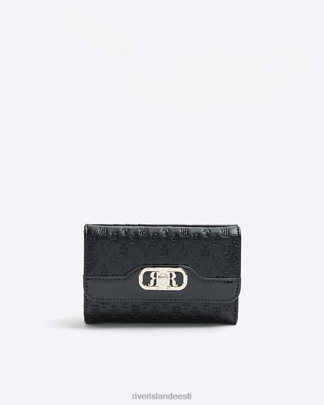 tarvikud must naised River Island reljeefne rahakott 44TLL1303