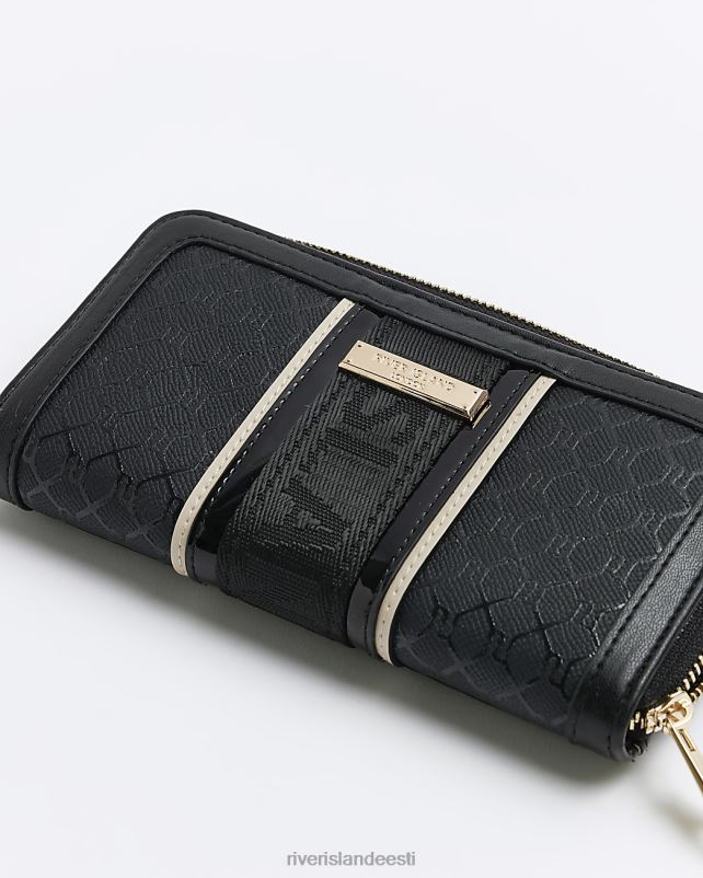 tarvikud must naised River Island ri monogramm lint rahakott 44TLL1593