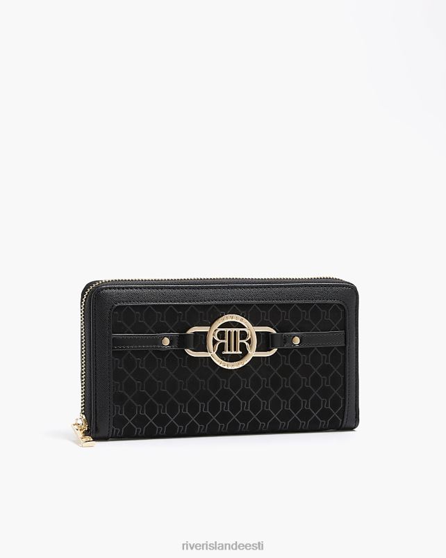 tarvikud must naised River Island ri monogramm rahakott 44TLL3876