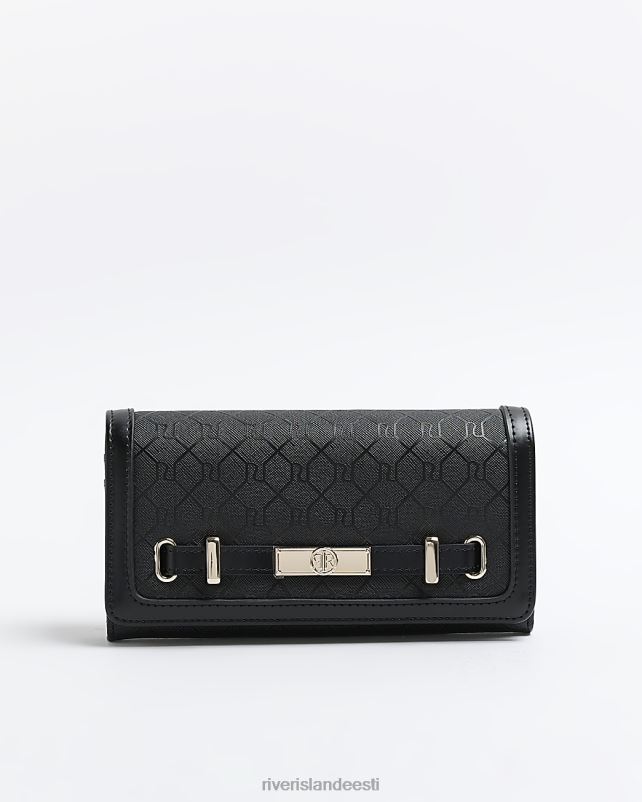 tarvikud must naised River Island ri monogramm rahakott 44TLL4456