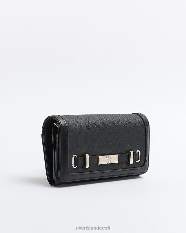 tarvikud must naised River Island ri monogramm rahakott 44TLL4456