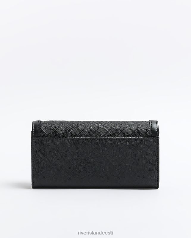 tarvikud must naised River Island ri monogramm rahakott 44TLL4456