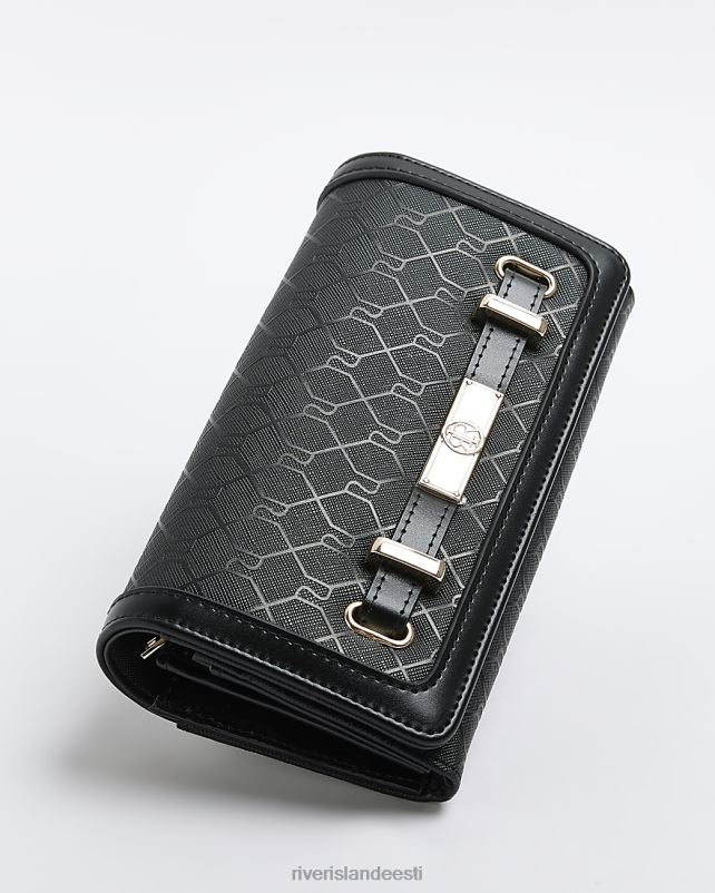 tarvikud must naised River Island ri monogramm rahakott 44TLL4456