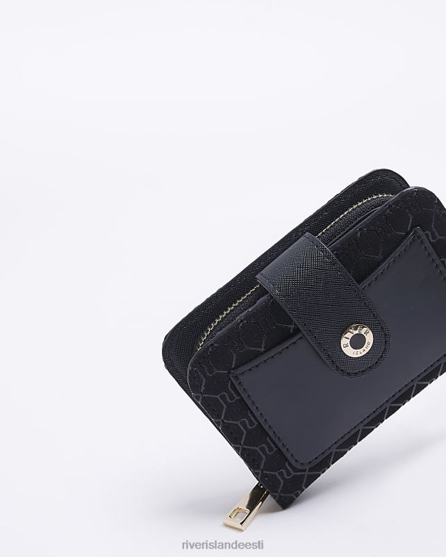 tarvikud must naised River Island ri monogramm rahakott 44TLL4839