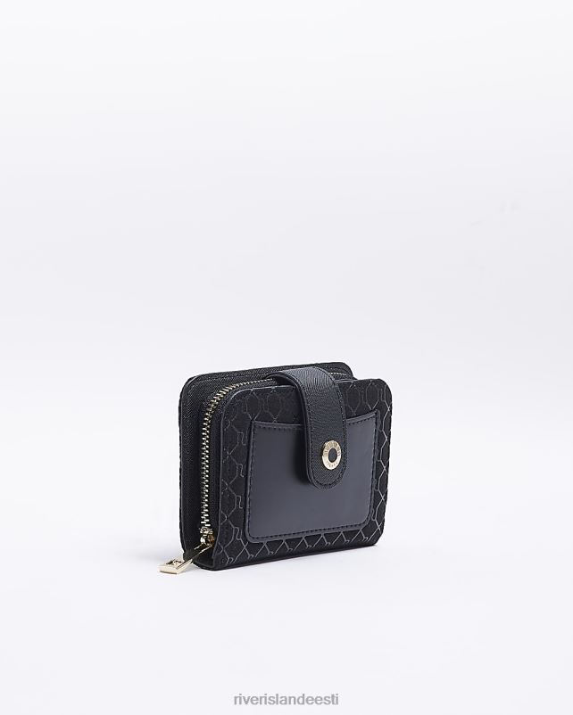tarvikud must naised River Island ri monogramm rahakott 44TLL4839