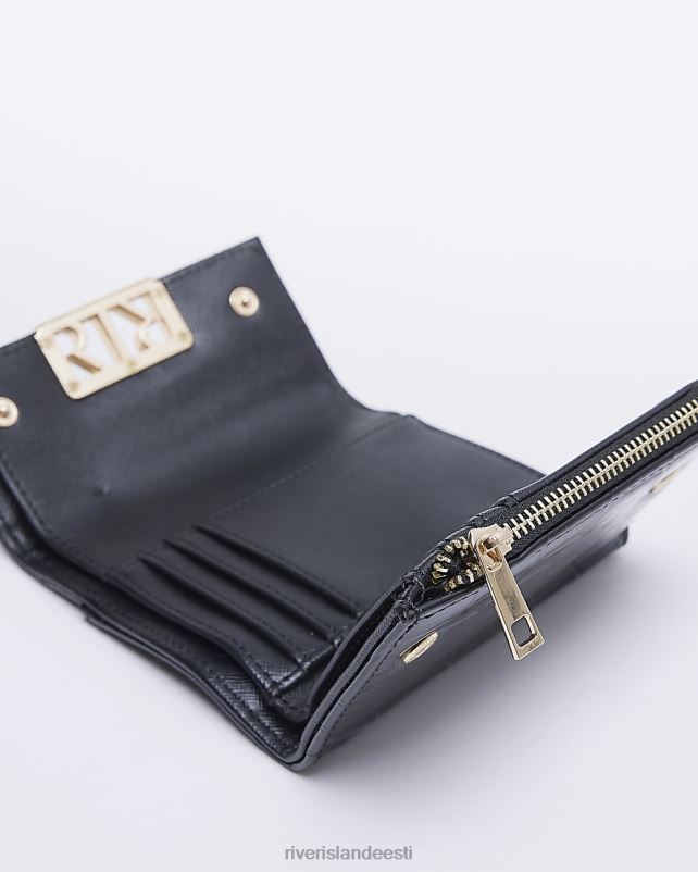 tarvikud must naised River Island ri monogramm voldi üle rahakoti 44TLL4897