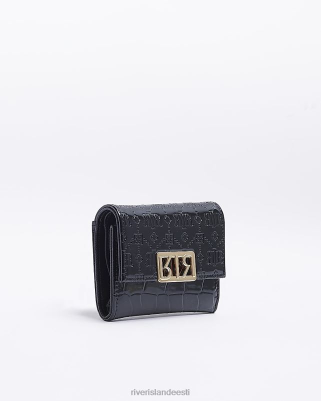 tarvikud must naised River Island ri monogramm voldi üle rahakoti 44TLL4897