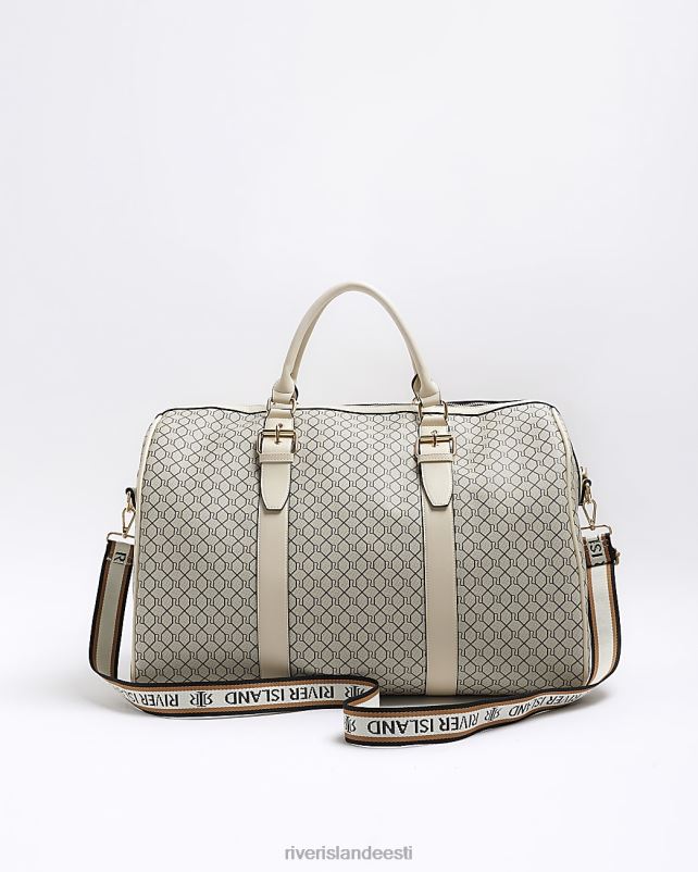 tarvikud beež naised River Island ri monogramm reisikott 44TLL3925