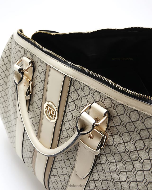 tarvikud beež naised River Island ri monogramm reisikott 44TLL3925