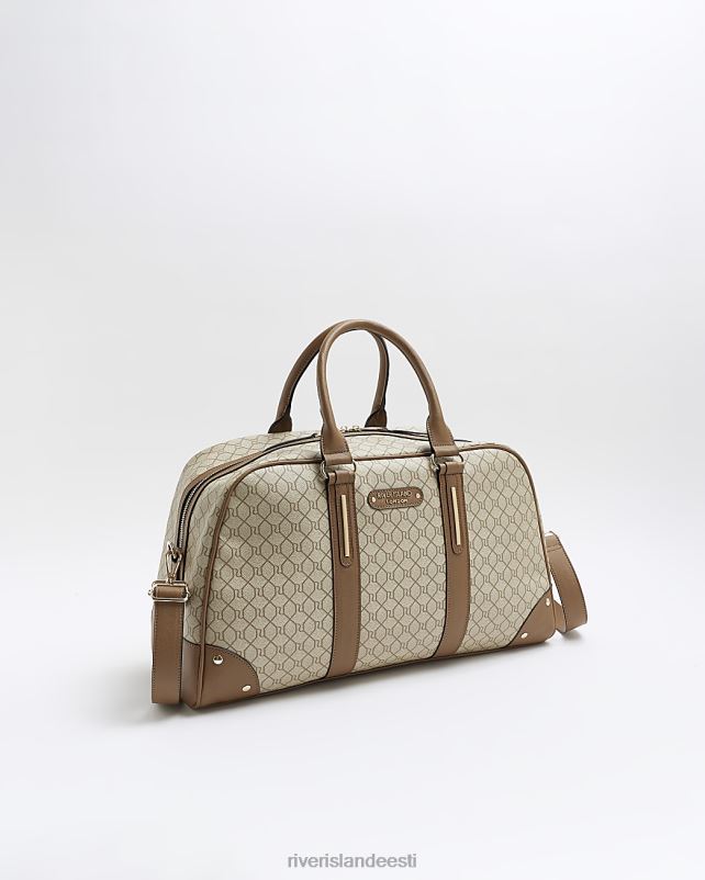 tarvikud beež naised River Island ri monogramm reisikott 44TLL4637