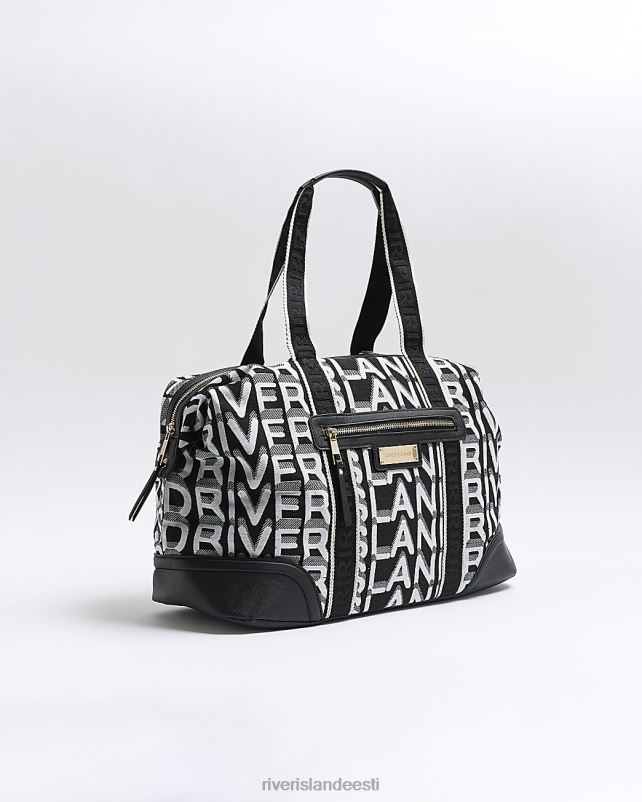 tarvikud must naised River Island žakaarri monogramm reisikott 44TLL4283