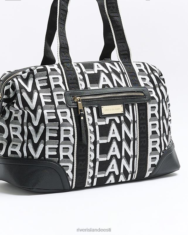 tarvikud must naised River Island žakaarri monogramm reisikott 44TLL4283