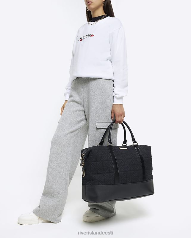 tarvikud must naised River Island žakaarri monogramm reisikott 44TLL458