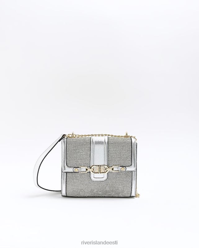 tarvikud hõbedane naised River Island kaunistatud risti kehakott 44TLL4676