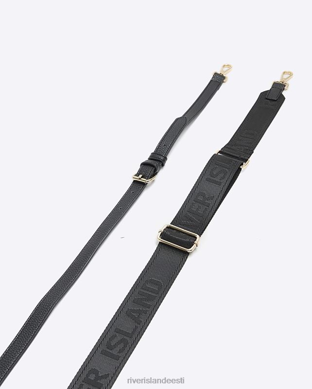 tarvikud must naised River Island kunstnahast pom pom cross body kott 44TLL838