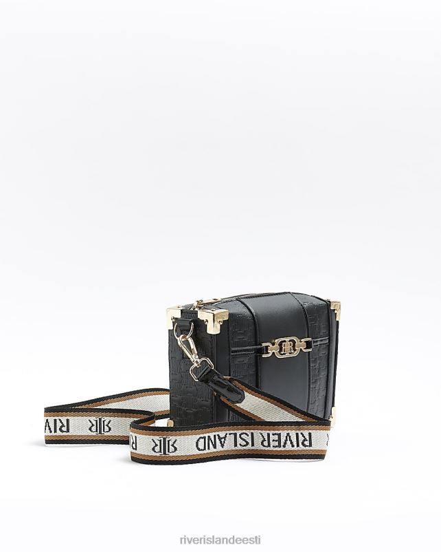 tarvikud must naised River Island reljeefne risti kehakott 44TLL825