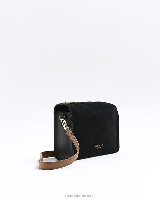 tarvikud must naised River Island seemisnahast karbikujuline ristkott 44TLL4807