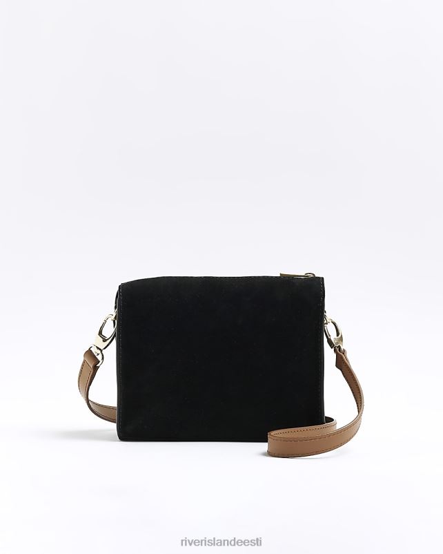 tarvikud must naised River Island seemisnahast karbikujuline ristkott 44TLL4807