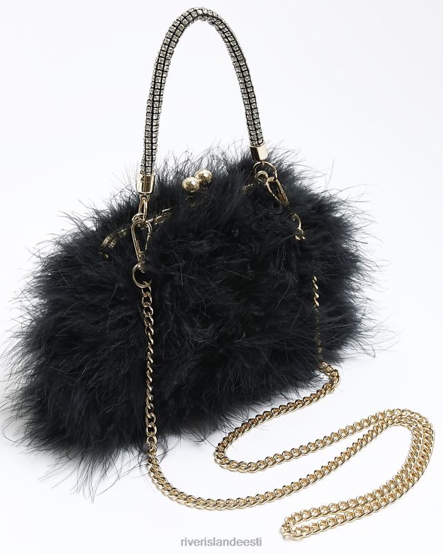 tarvikud must naised River Island sulgedega crossbody kott 44TLL4118