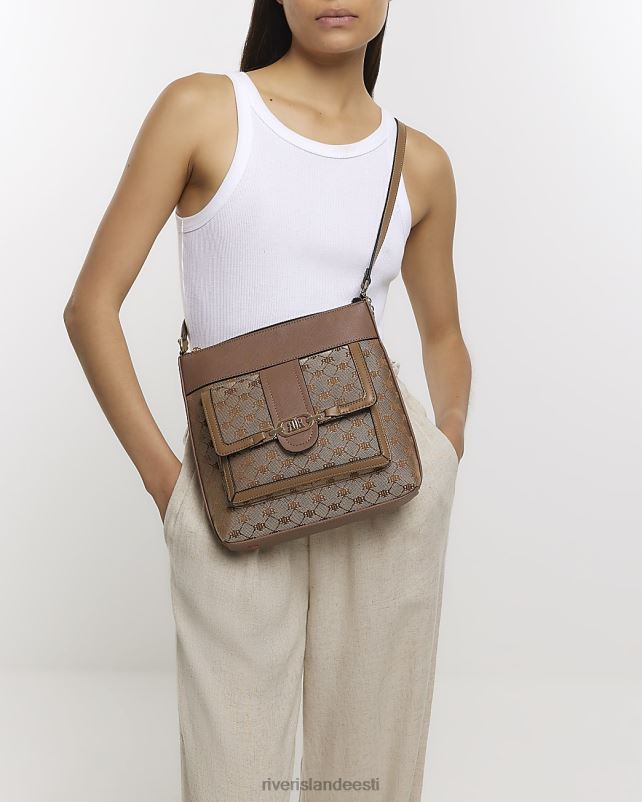 tarvikud pruun naised River Island žakaarst rist kehakott 44TLL1270