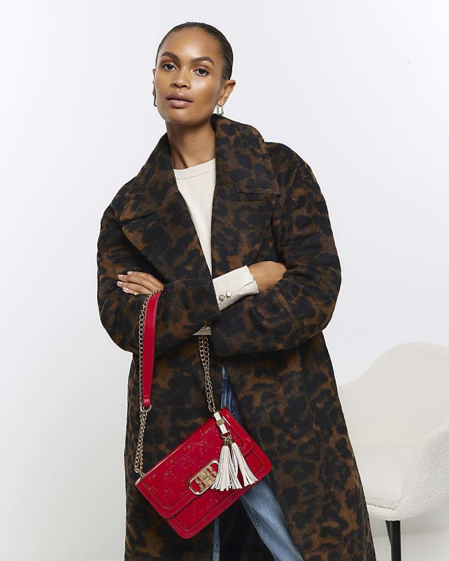 tarvikud punane naised River Island kotiga risti kehakott 44TLL524