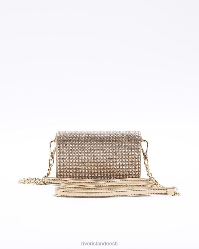 tarvikud roosa naised River Island diamante risti kehakott 44TLL3916