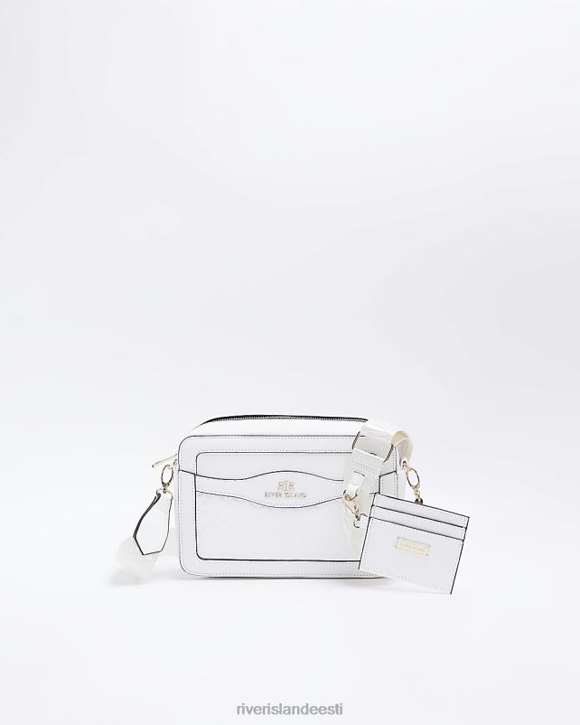 tarvikud valge naised River Island tepitud paneelristi kott 44TLL330
