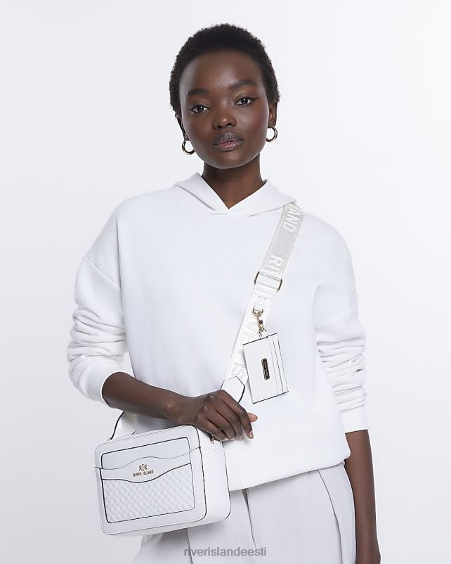 tarvikud valge naised River Island tepitud paneelristi kott 44TLL330