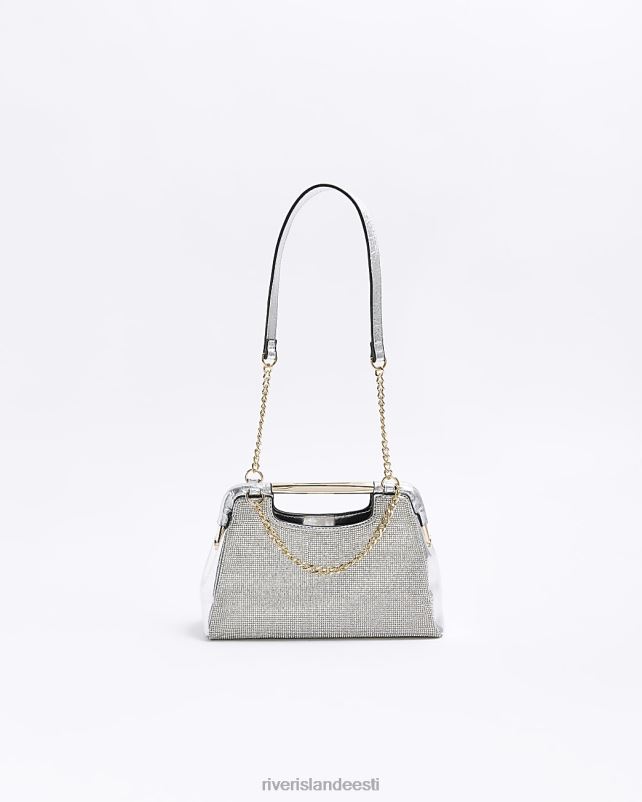 tarvikud hõbedane naised River Island diamante sidurikott 44TLL966