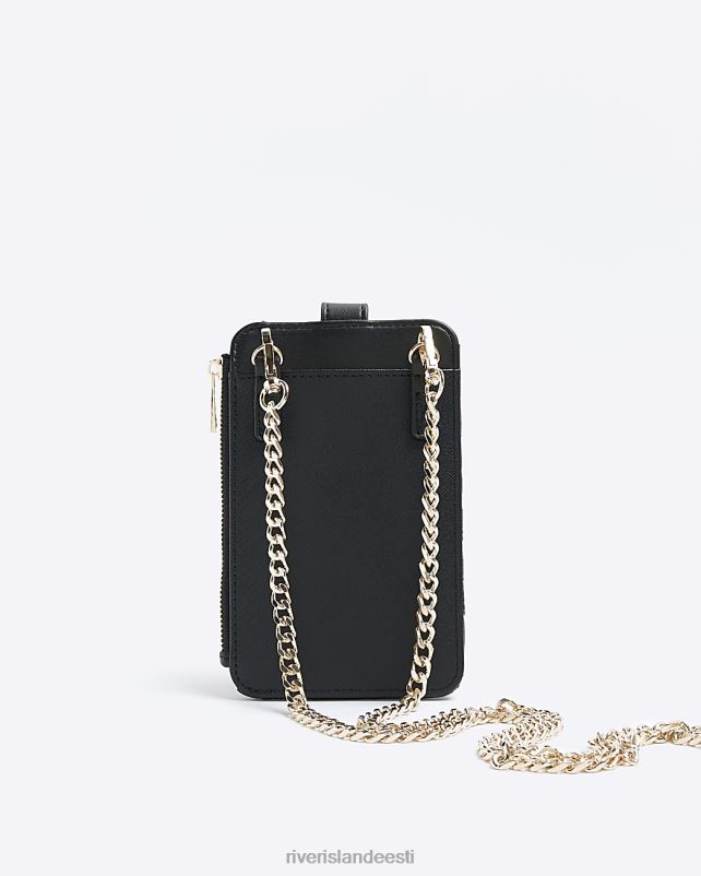 tarvikud must naised River Island tepitud telefonihoidja kott 44TLL1670