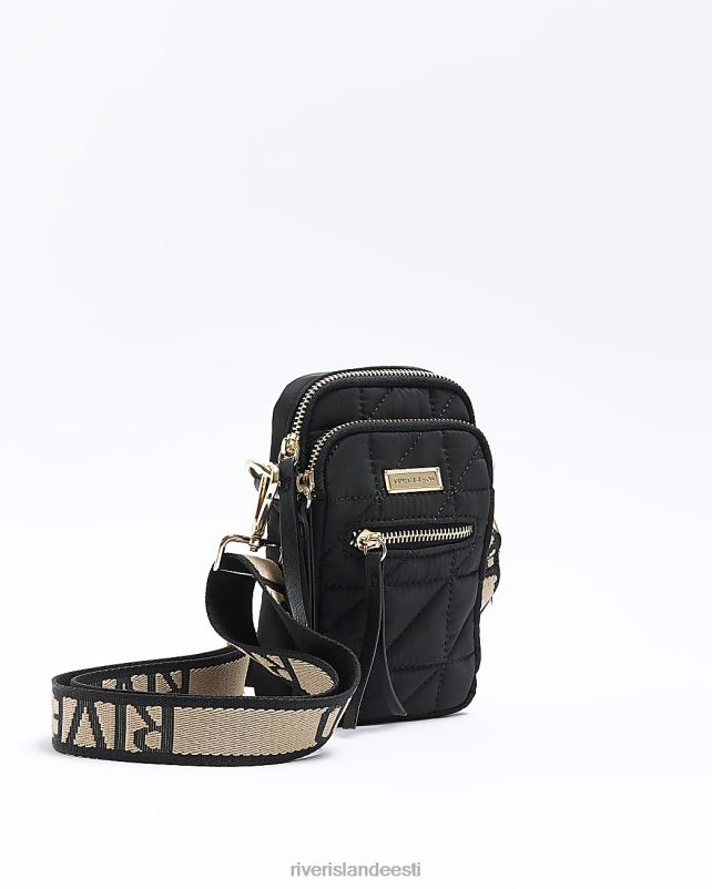 tarvikud must naised River Island tepitud telefonihoidja kott 44TLL393