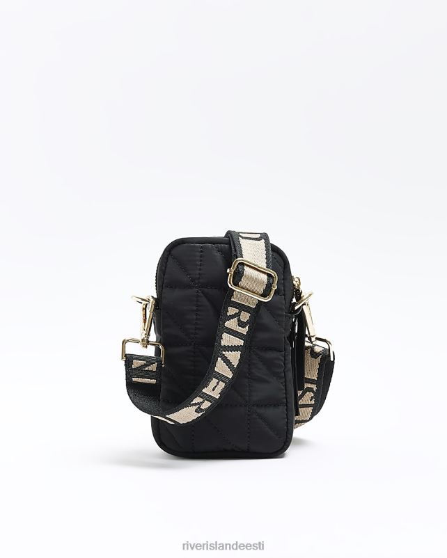 tarvikud must naised River Island tepitud telefonihoidja kott 44TLL393