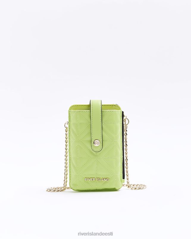 tarvikud roheline naised River Island tepitud kettrihmaga telefonikott 44TLL1671