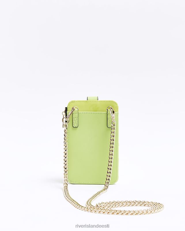 tarvikud roheline naised River Island tepitud kettrihmaga telefonikott 44TLL1671