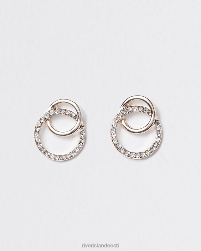 tarvikud hõbedane naised River Island Diamante kettlüliga kõrvarõngad 44TLL3987