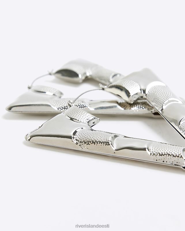 tarvikud hõbedane naised River Island kolmnurksed kõrvarõngad 44TLL4270