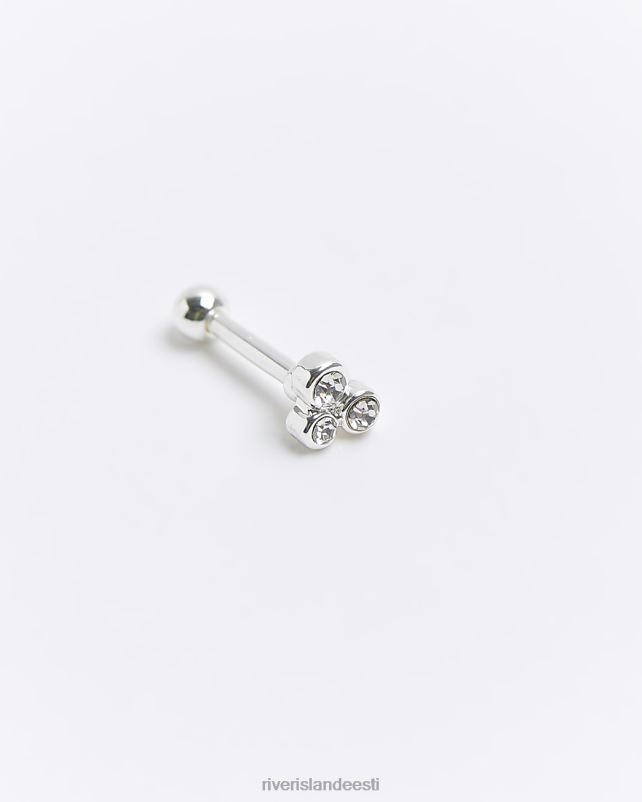 tarvikud hõbedane naised River Island stud barbell 44TLL4529