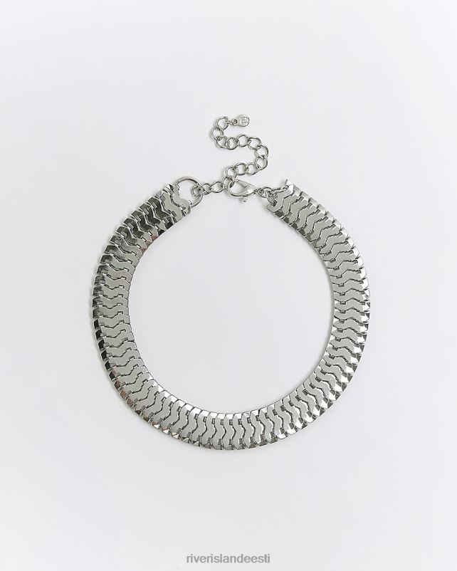 tarvikud hõbedane naised River Island turske choker kaelakee 44TLL4791