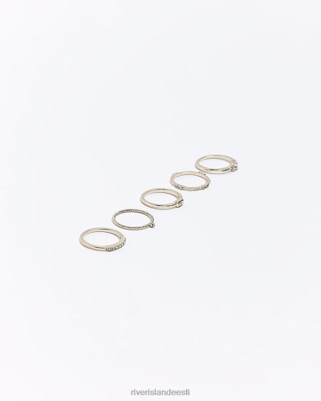 tarvikud kullast naised River Island Diamante ring multipakend 44TLL4735