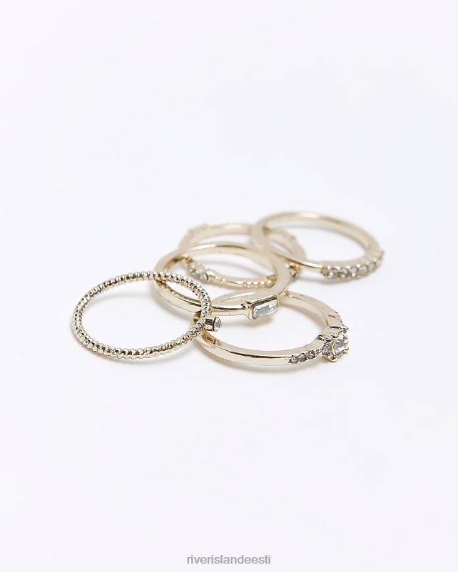 tarvikud kullast naised River Island Diamante ring multipakend 44TLL4735