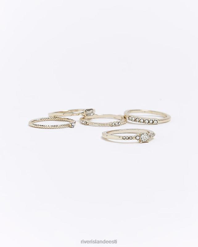 tarvikud kullast naised River Island Diamante ring multipakend 44TLL4735
