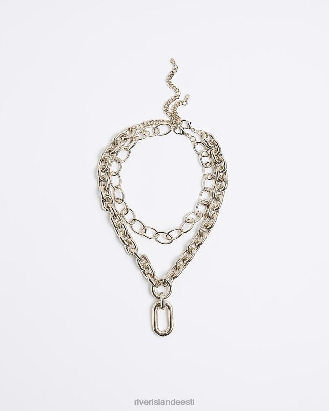tarvikud kullast naised River Island kett mitmerealine kaelakee 44TLL4905