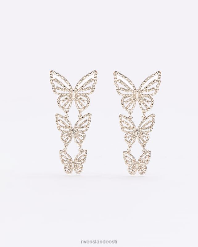 tarvikud kullast naised River Island liblikas kõrvarõngad 44TLL4657