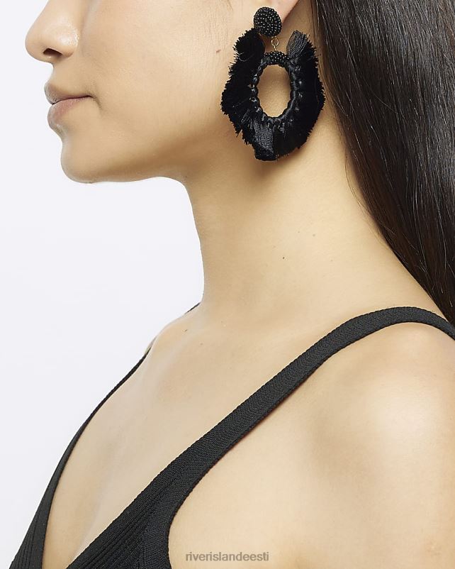 tarvikud must naised River Island tutirõngaga kõrvarõngad 44TLL4646