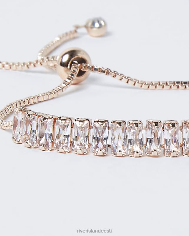 tarvikud roosa kuld naised River Island Diamante käevõru 44TLL3969