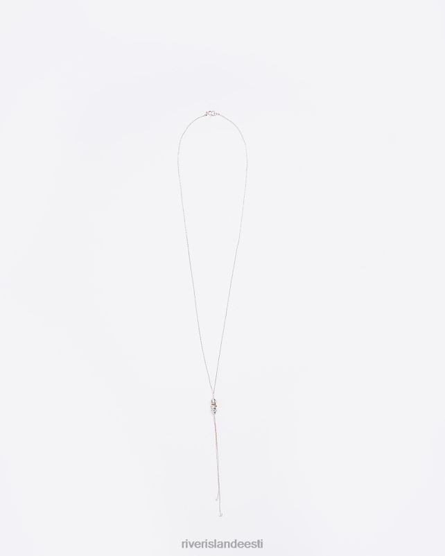 tarvikud roosa kuld naised River Island sillutis helmeste kaelakee 44TLL4869