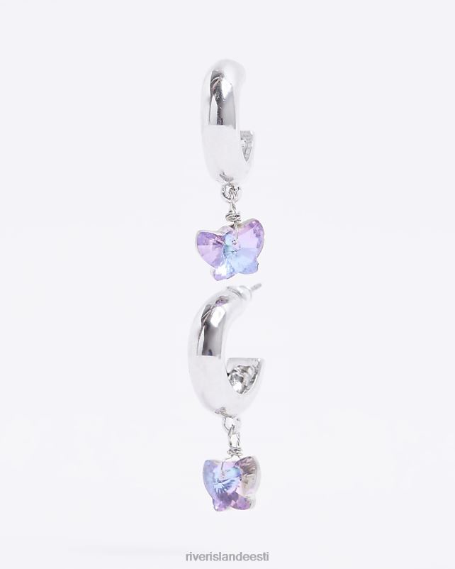 tarvikud roosa naised River Island liblikas rõngaga kõrvarõngad 44TLL4873